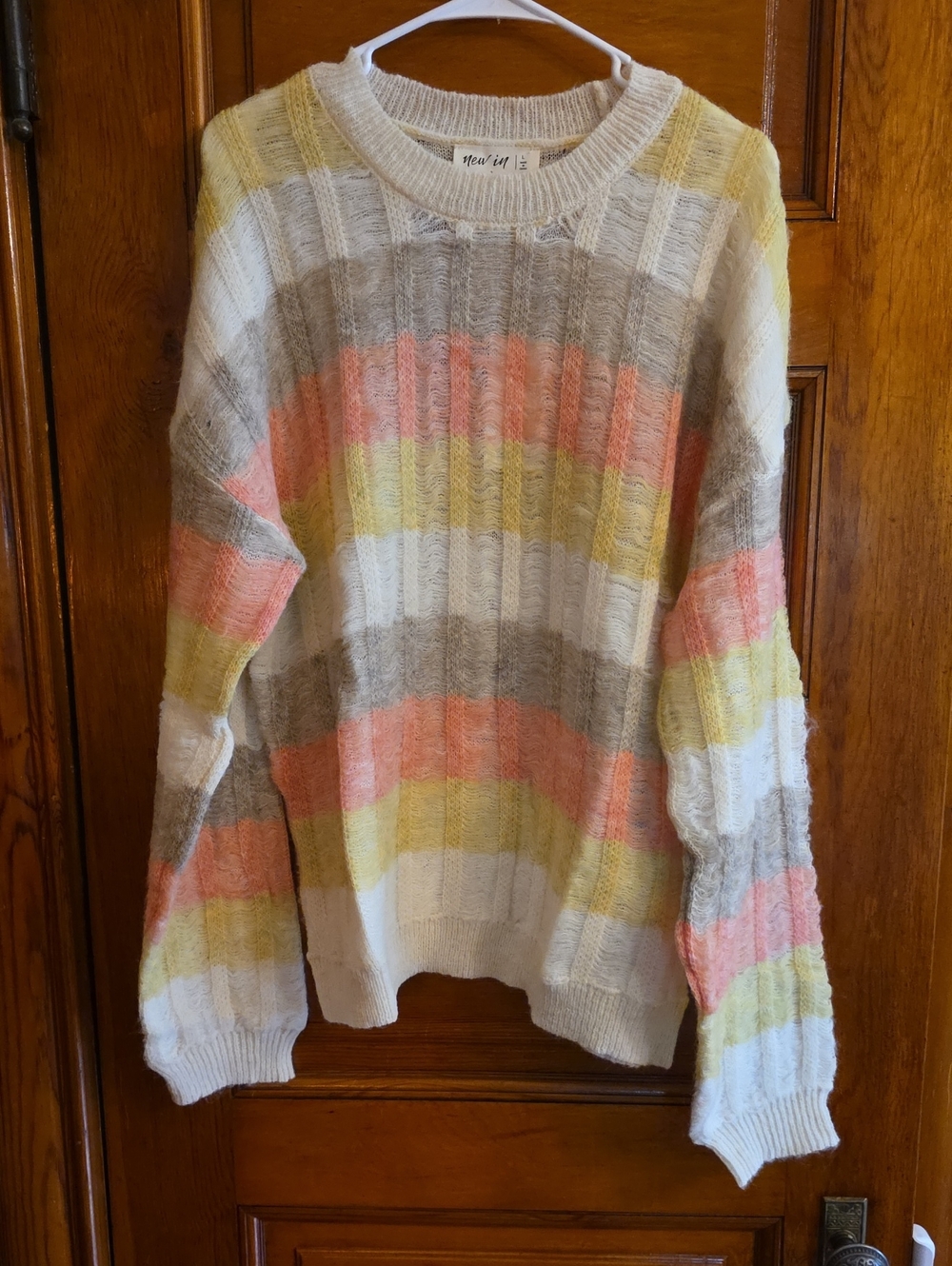 New In (2 Dif Colors) Cozy Striped Crewneck Sweater **Fall**